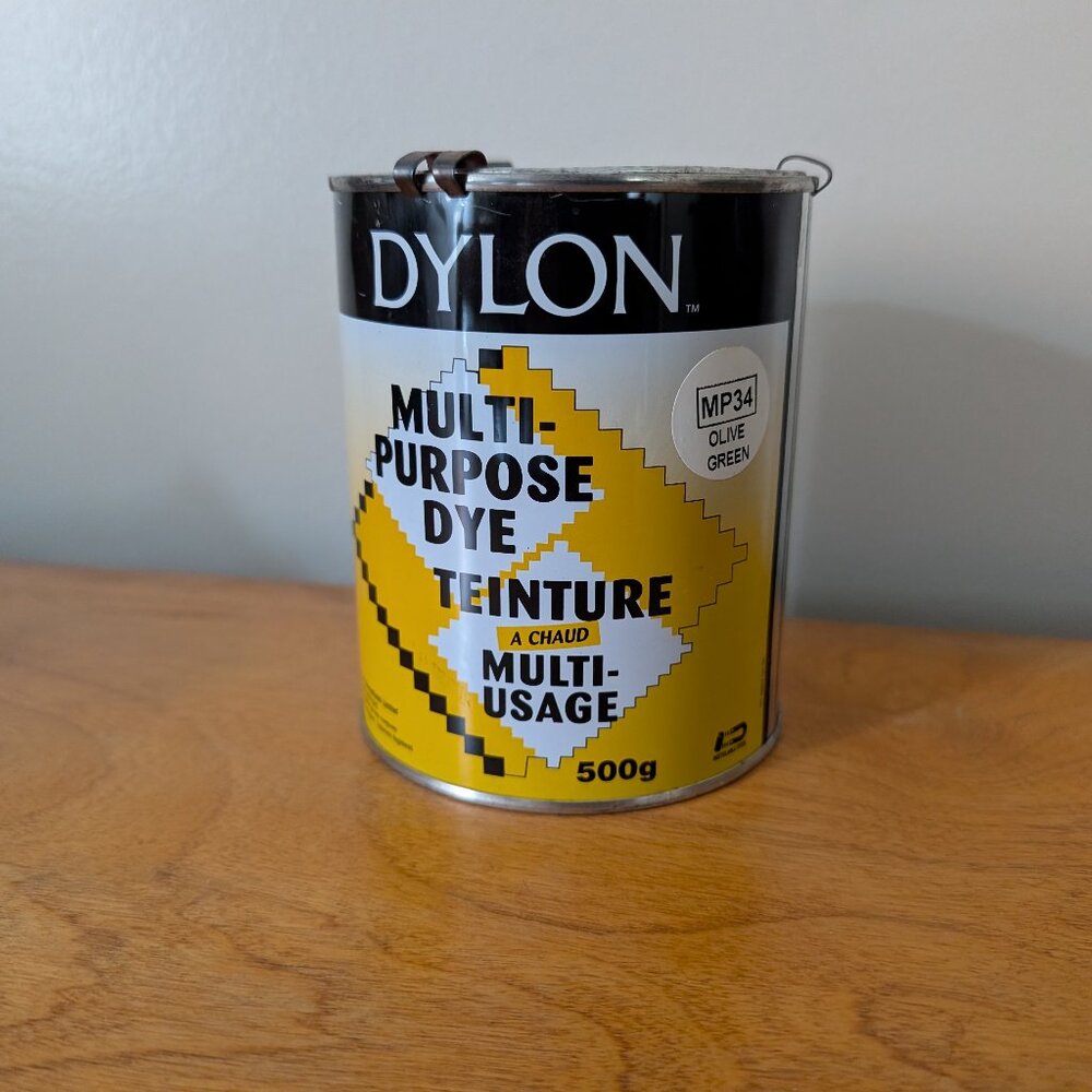 Dylon Olive Green Fabric Dye, Large Unopened Tin